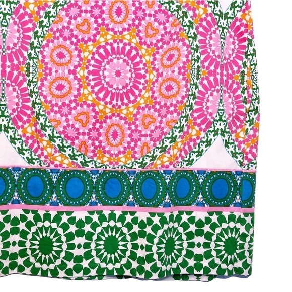 LONDON TIMES Mosaic Print Sleeveless Shift Dress Size 4 in Bright Pink Print - Picture 5 of 14